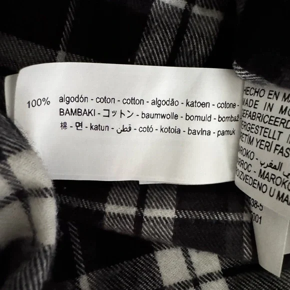 🖤 ZARA Plaid Flannel Shirt | Size L | New - Picture 8 of 8